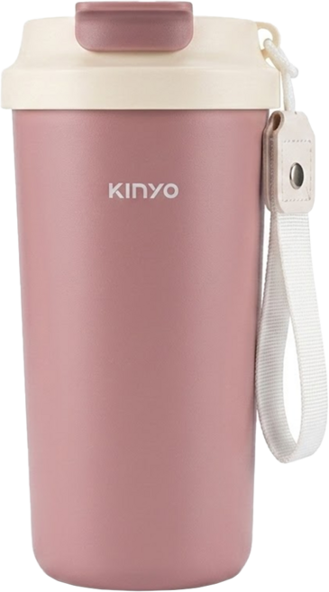 Kinyo 撞色保溫咖啡杯 KIM352PI, 莓果粉, 1個, 500ml