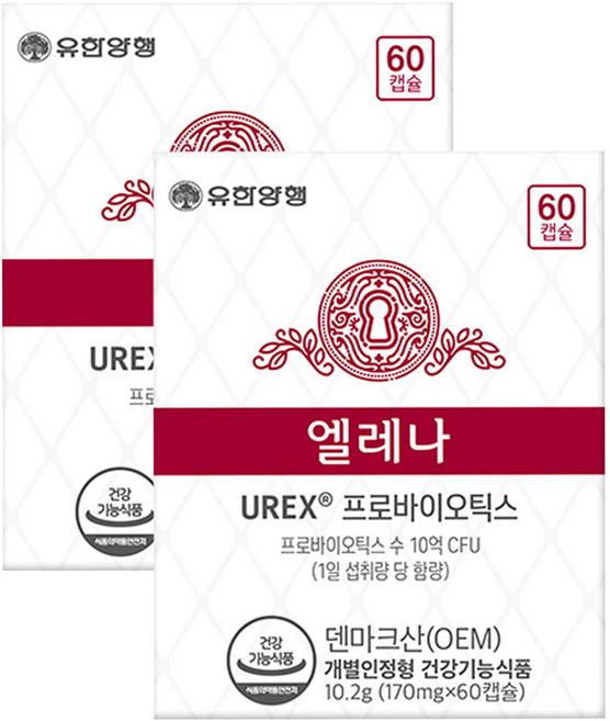 엘레나 유렉스 프로바이오틱스 유산균, 60정, 2개