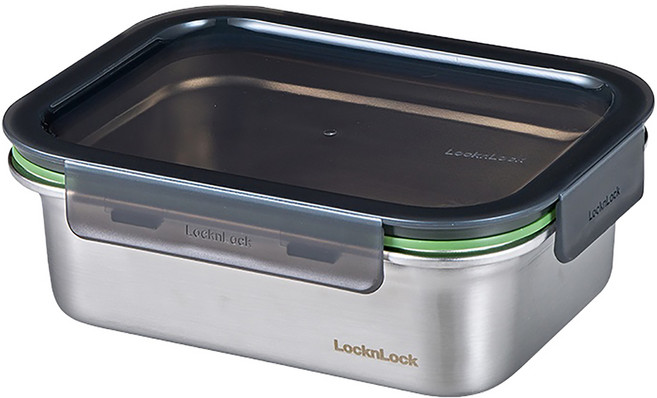 LocknLock 樂扣樂扣 Stackable 不鏽鋼保鮮盒 1.2L, 1組, 容器 + 蓋子