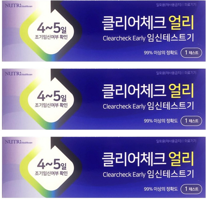 클리어체크얼리 임신테스트기, 1개입, 3개