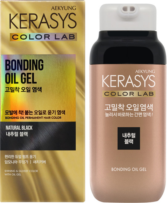 케라시스 컬러랩 고밀착 오일 염색제, 내추럴블랙, 1개