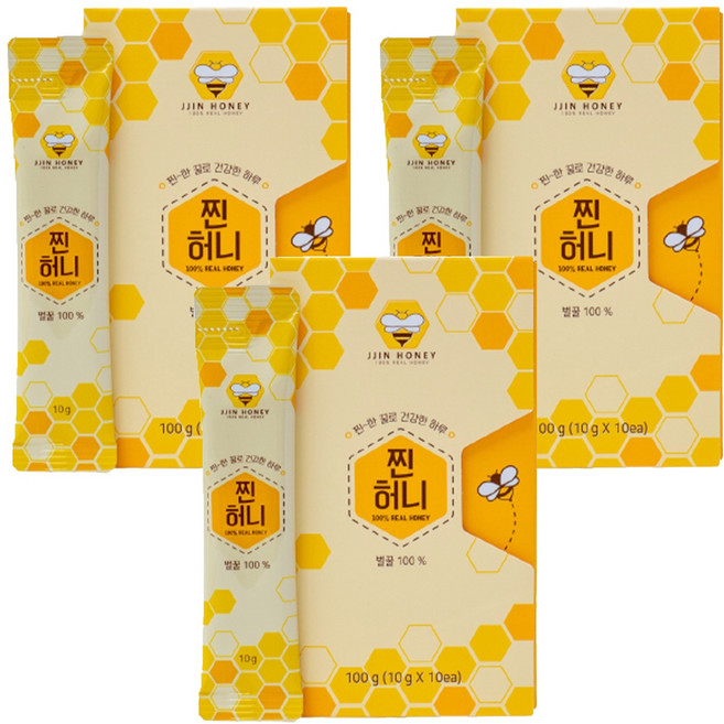 蜂蜜隨身包 10條入, 100g, 3個