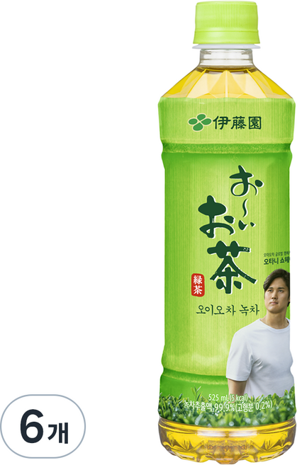 농심 이토엔 오이오차, 525ml, 6개