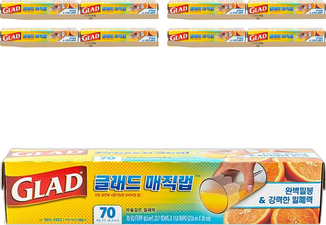 GLAD 佳能 魔術保鮮膜 標準型, 21.6m, 8盒