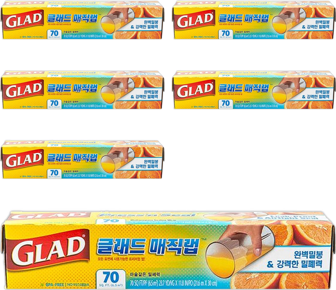 GLAD 佳能 魔術保鮮膜 標準型, 21.6m, 6盒