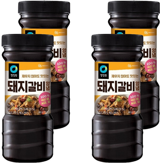 청정원 돼지갈비 양념장, 840g, 4개