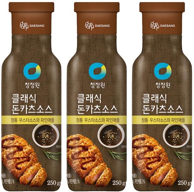 청정원 클래식 돈카츠 소스, 250g, 3개