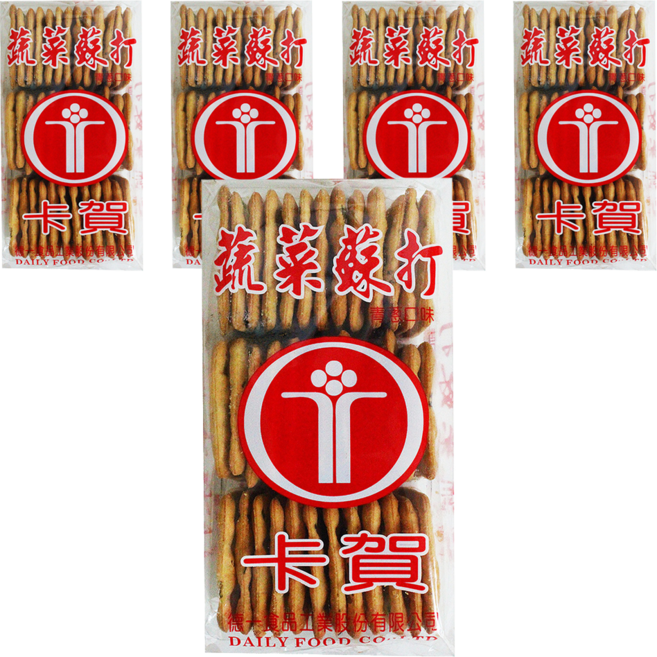 卡賀蔬菜蘇打餅 青蔥口味, 140g, 5包