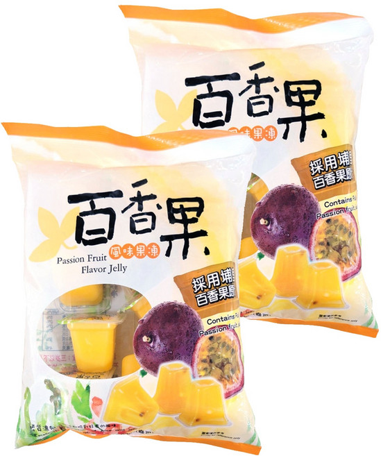 晶晶 百香果風味果凍, 480g, 2袋