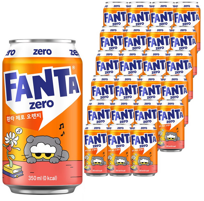 환타 제로 오렌지, 350ml, 24개