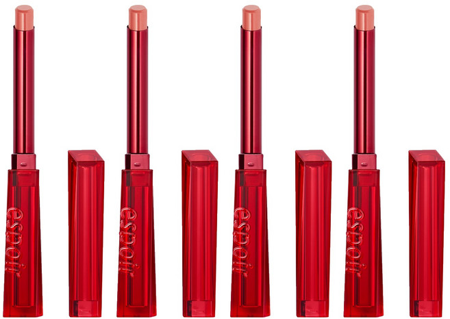 에스쁘아 더슬릭 립스틱 크림매트, 3호 포지, 0.9g, 4개