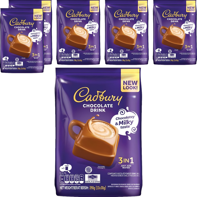 Cadbury 吉百利 香醇即溶可可粉, 30g, 13包, 6袋