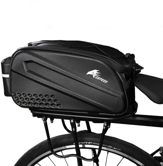 에이스피드 자전거 멀티 짐받이 가방, 블랙, 1개