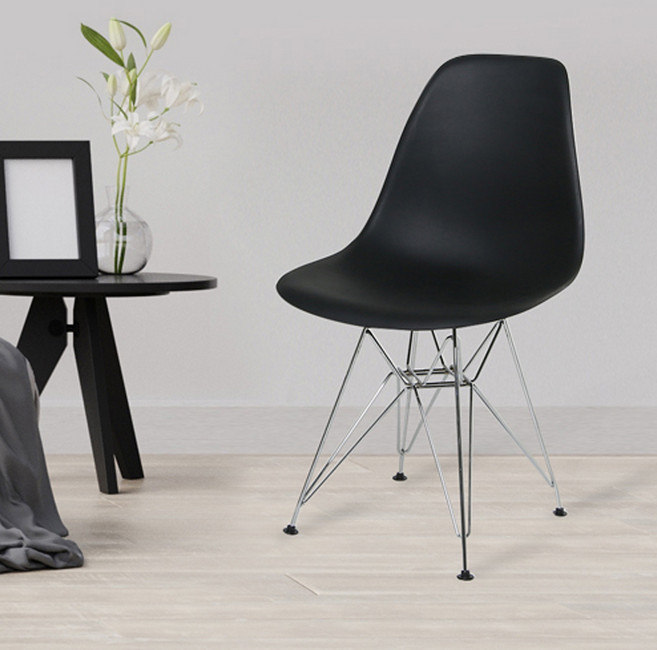 지엠퍼니처 체리스 모던 미드센추리 디자인 에펠의자, 블랙, 2개