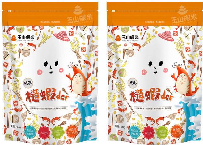 玉山碾米 糙蝦der, 40g, 2包