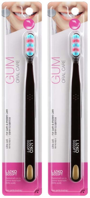 리앤코 소프트 칫솔 잇몸케어 및 임플란트용 다크브라운, 1개입, 2개