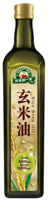 得意的一天 玄米油 植物固醇含量高達10000ppm 富含Y-穀维素8000ppm 含維生素E 日本JAS檢驗標準, 750ml, 1瓶