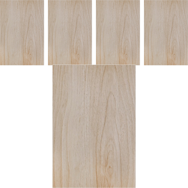 木百貨 2.85mm 白橡紋 防潑水植纖板 40 x 30cm 5個, 1組