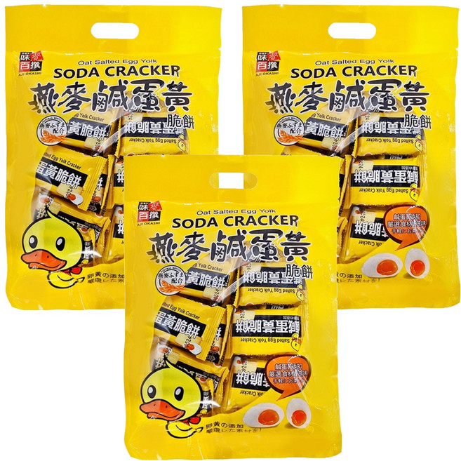AJI OKASHI 味覺百撰 鹹蛋黃脆餅, 312g, 3袋