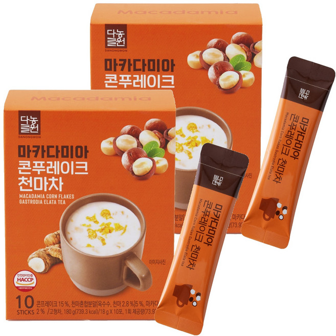 다농원 마카다미아 콘푸레이크 천마차, 18g, 10개입, 2개