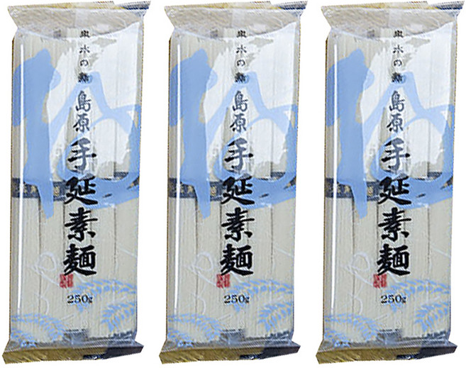 소면공방 샘물의 춤 시마바라 테노베 소면, 250g, 3개