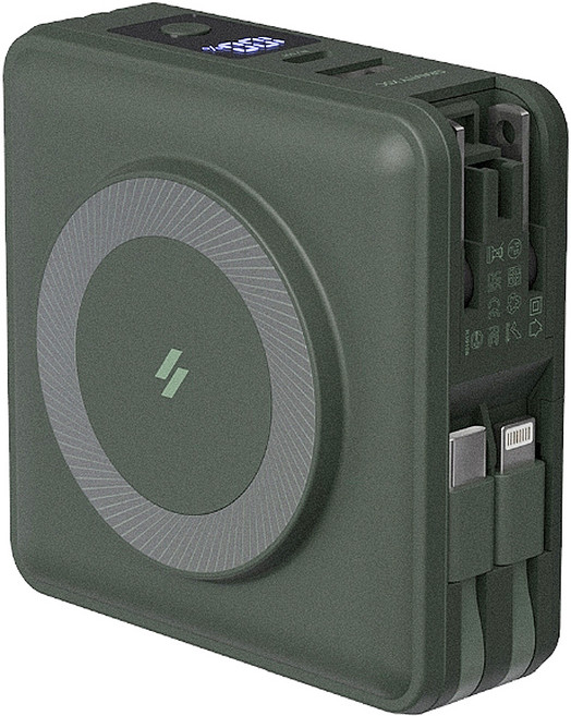 ADAM elements 亞果元素 GRAVITY X5 五合一 萬用行動電源 Type-C+Lightning, 軍綠