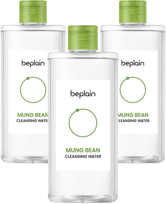 비플레인 녹두 클렌징 워터, 400ml, 3개