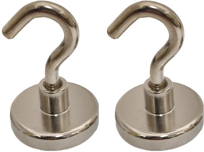 DIBOTE 迪伯特 強力磁鐵掛勾 超強承重力 32mm 2個, Silver, 1組