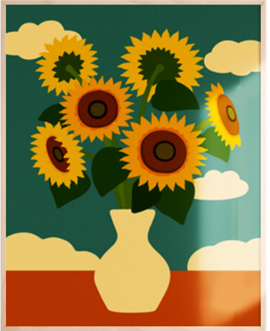 아트조이 물감 2배 DIY 명화그리기 40 x 50 cm, 나와 고흐와 해바라기, 1개