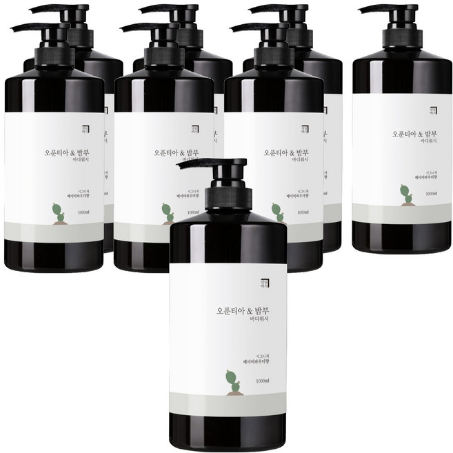 살림백서 오푼티아 앤 밤부 바디워시 베이비파우더향, 1L, 8개