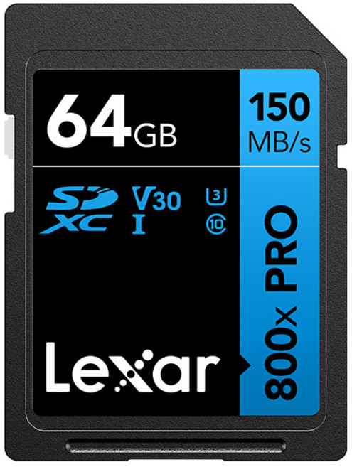 Lexar 雷克沙 Professional SD卡 800X PRO, 64GB, 1個