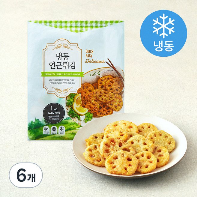 연근 튀김 (냉동), 1kg, 6개