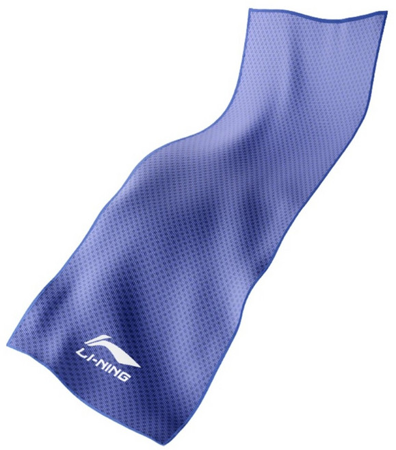 LI-NING 李寧羽球 超細纖維快乾浴巾 運動游泳速乾毛巾 100 x 30cm, 深海藍, 1個