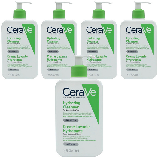 CeraVe 適樂膚 輕柔保濕潔膚露, 473ml, 5瓶