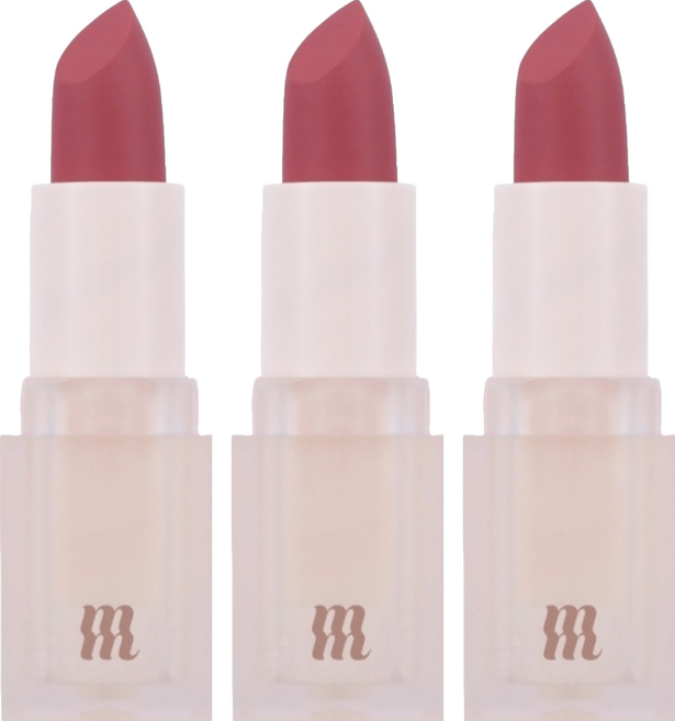 머지 누드 베일 립스틱, 쉘 핑크, 3.5g, 3개