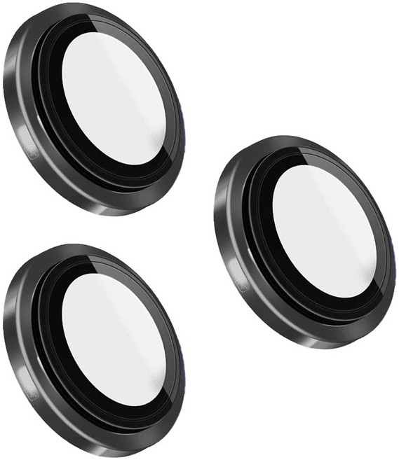 HODA 好貼 藍寶石鏡頭保護貼 原機結構設計款 黑色鈦, 1組