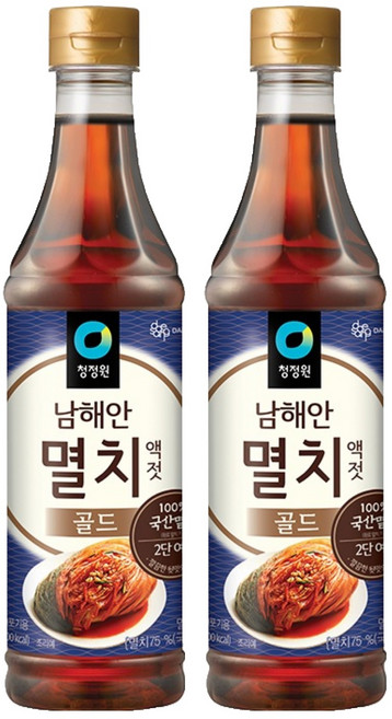 청정원 남해안 멸치액젓 골드, 1kg, 2개