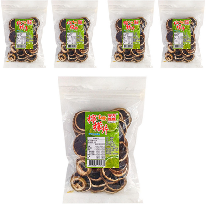譽方媽媽 檸檬片, 80g, 5包