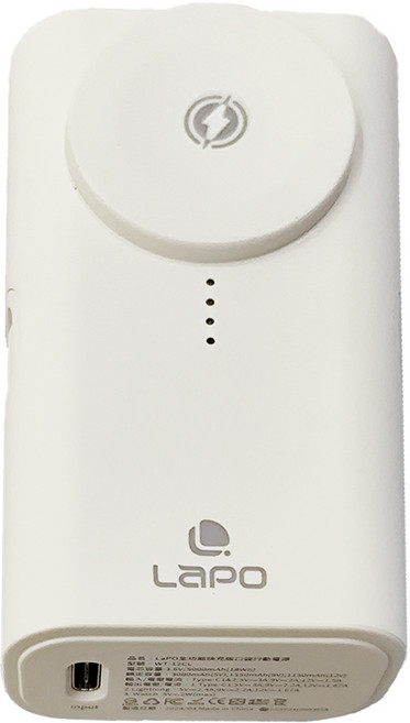 LaPO 快充口袋行動電源, WT-12, 白色