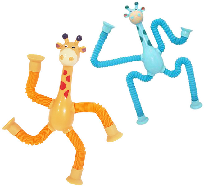 아가플러스 기린 파이프 튜브 팝잇 촉감각완구, 랜덤 발송, 2개