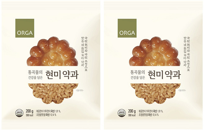 ORGA 현미 약과, 200g, 2개