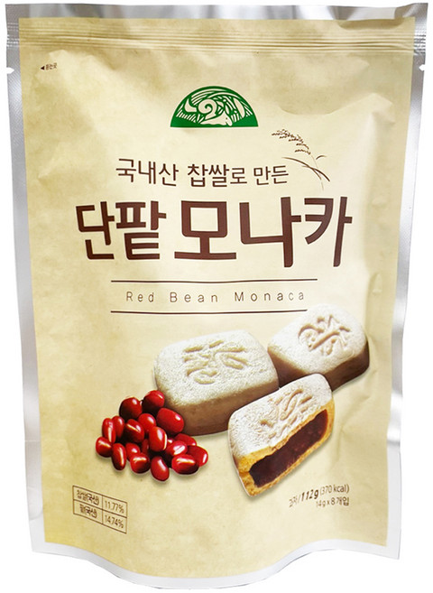 OrganicStory 찹쌀로 만든 단팥 모나카, 112g, 1개