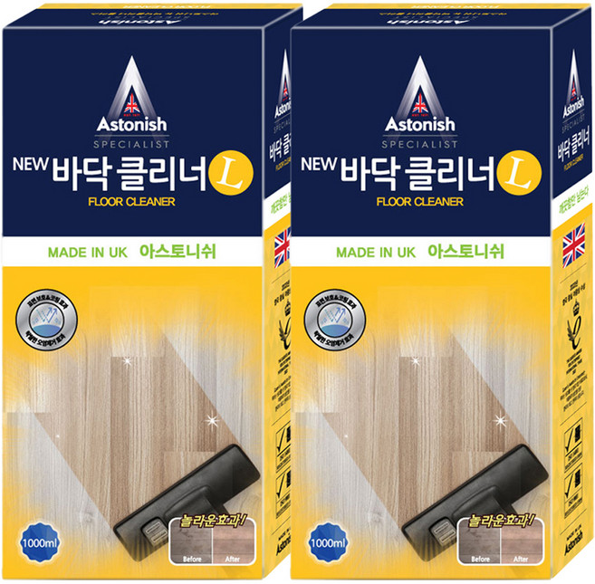아스토니쉬 바닥 클리너 시트러스 L, 1L, 2개
