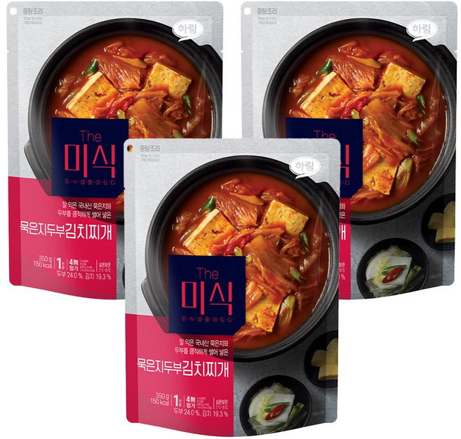 더미식 묵은지두부김치찌개, 350g, 3개
