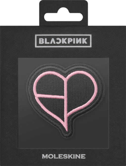 MOLESKINE BLACKPINK 限量版貼片, 黑色, 1個
