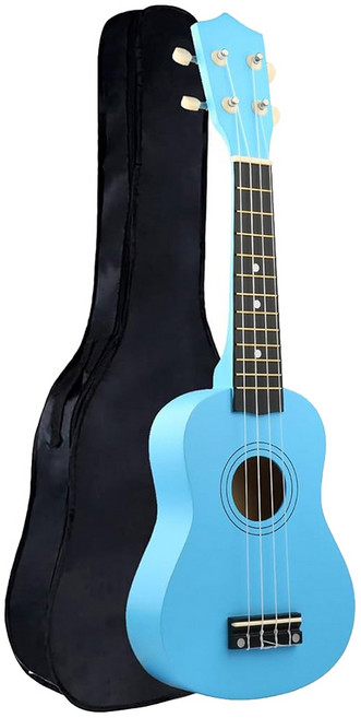 繽紛色烏克麗麗 藍色, Soprano 21吋(約53cm), 1支