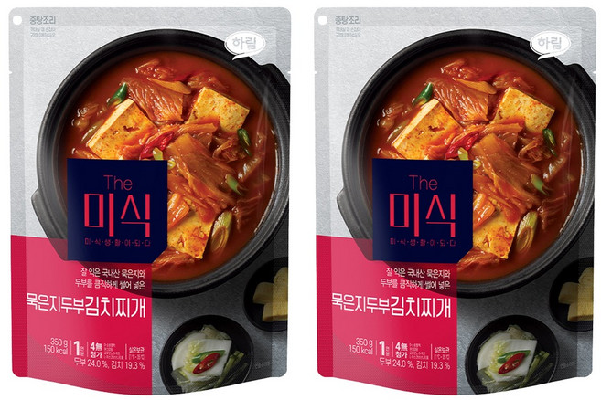 더미식 묵은지두부김치찌개, 350g, 2개
