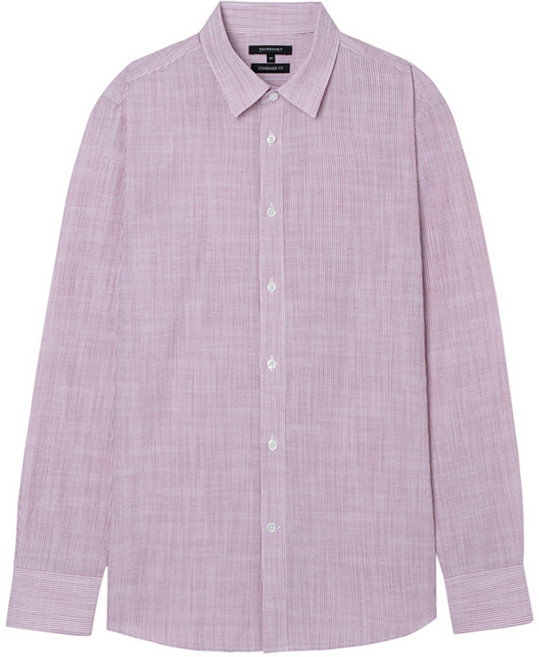 파렌하이트 남성용 T R 스트라이프 레귤러 긴팔 카라 셔츠 FEBAA5332