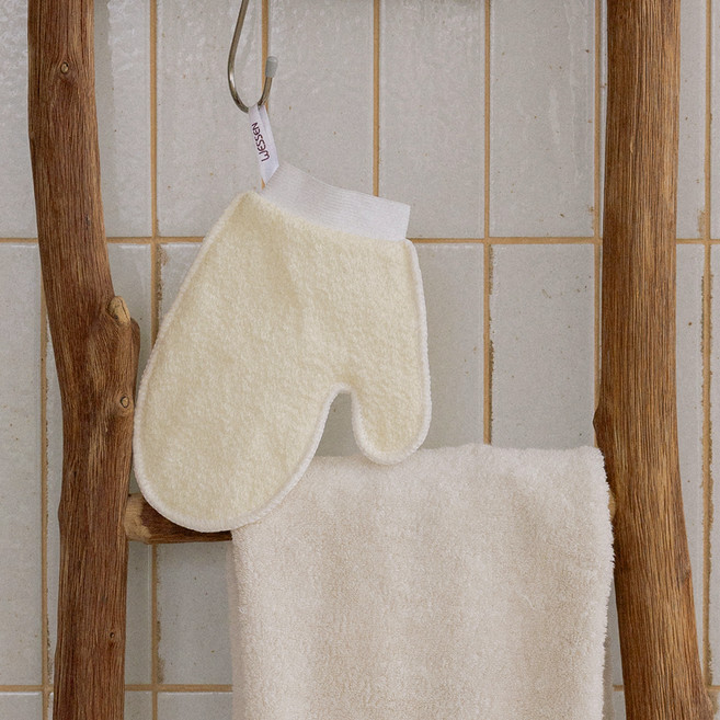 웨신 뱀부 스크럽 글러브, 베이지, 1개입, 1개