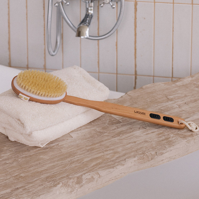 웨신 분리형 논슬립 바디브러쉬, 로터스 우드, 1개, 1개입